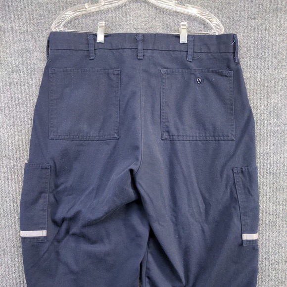 FedEx Stan Herman Men's Reflective Work Pants Blue Size 38Rx31 Uniform - Picture 3 of 10